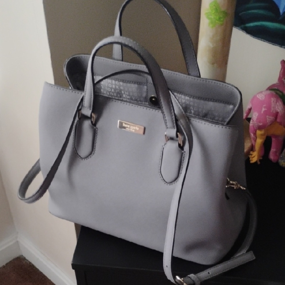 Kate Spade Gray Satchel with Sophisticated Design